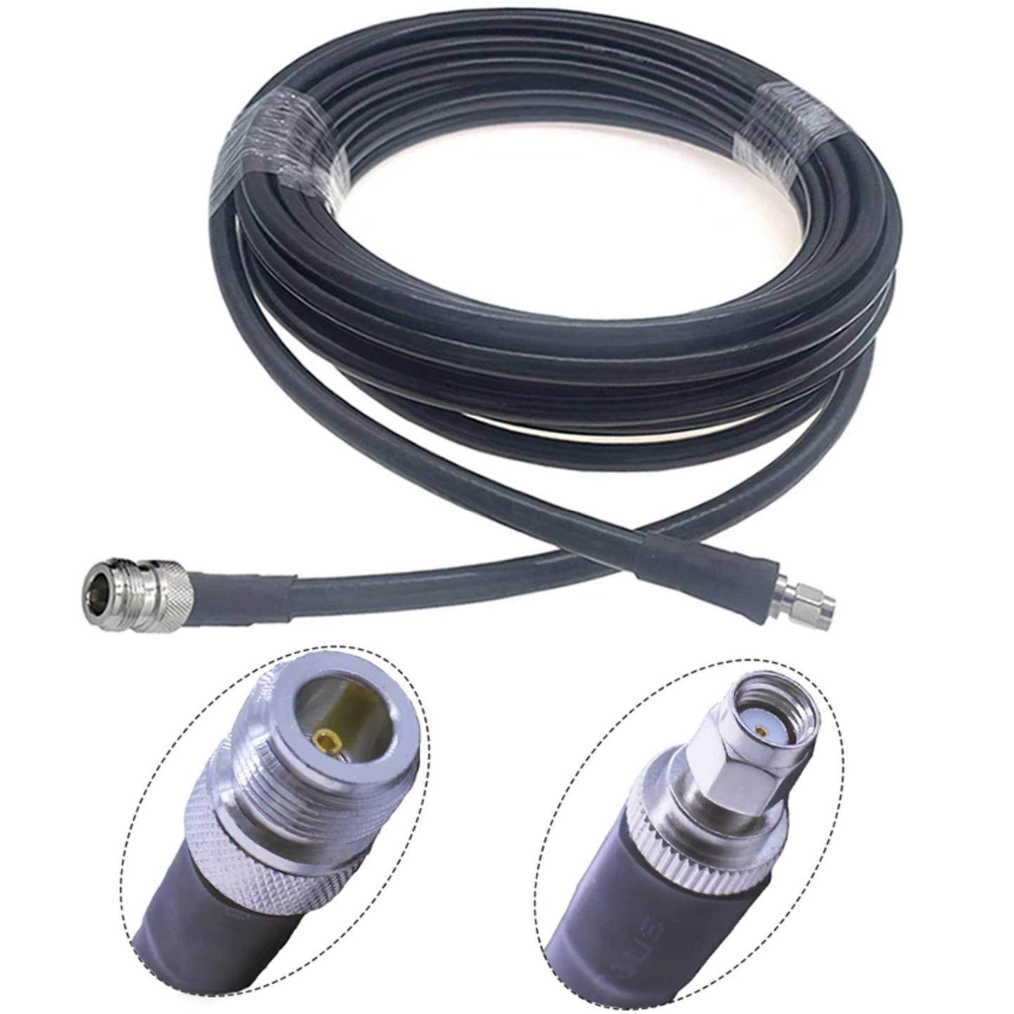 RPSMA Male to N-type Female LMR400 Coaxial Cable